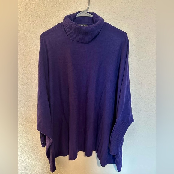 Alfani Sweaters - Alfani Women’s Turtleneck Poncho Sweater Purple Small